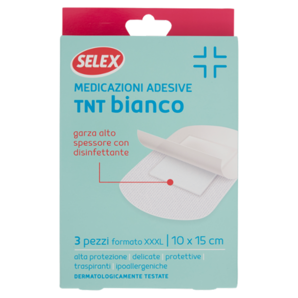Selex Cerotti Tnt Bianco 10x15 cm 3 pezzi