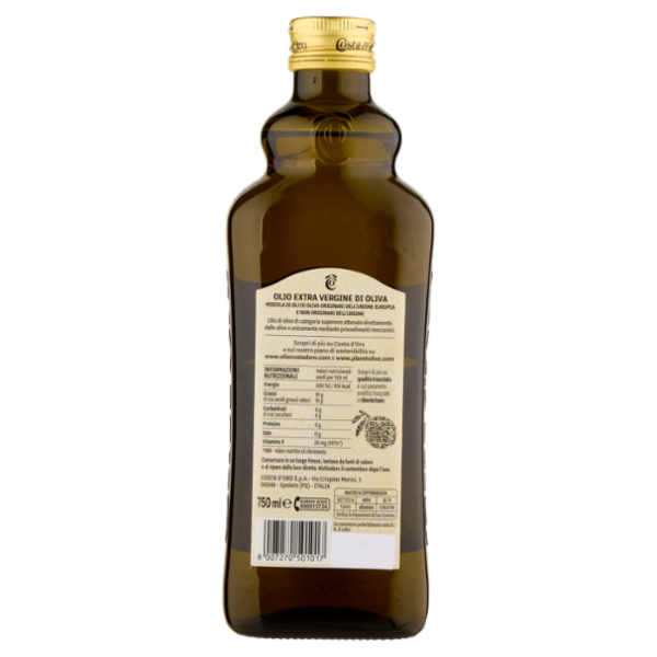 Costa d'Oro l'Extra Olio Extra Vergine di Oliva 750 ml
