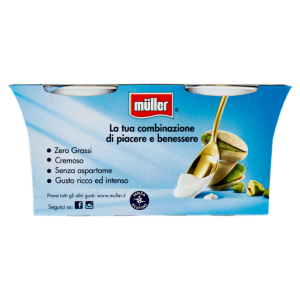 müller Yogurt Zero% Grassi Pistacchio 2 x 125 g