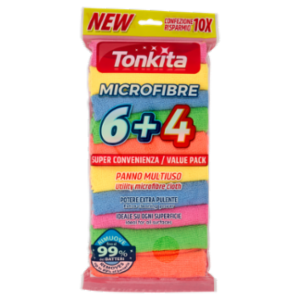 Tonkita Microfibre Panno Multiuso 6 + 4 Pz