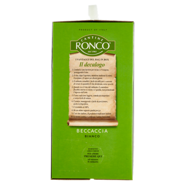 Cantine Ronco Beccaccia Bianco 5 l