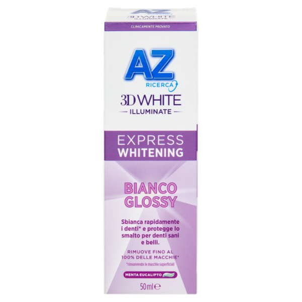 AZ Ricerca Dentifricio 3D White Illuminate Express Whitening Bianco Glossy 50 ml