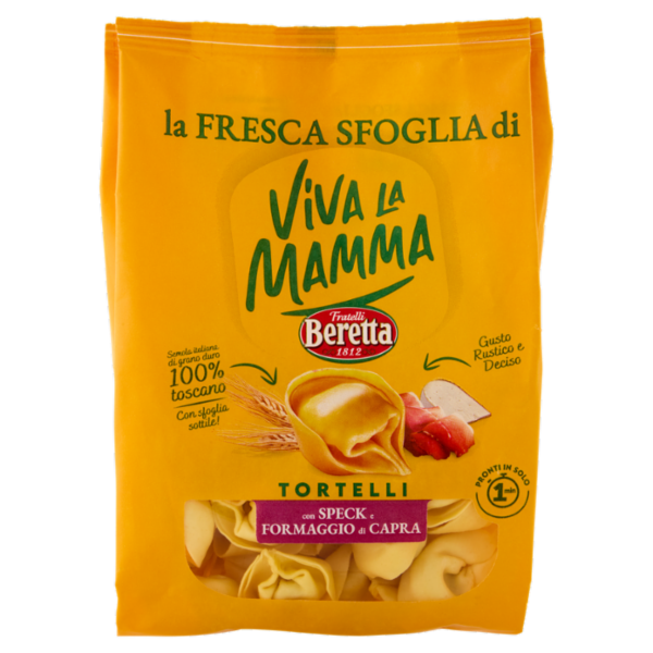 Viva la Mamma la Fresca Sfoglia di Tortelli con Speck e Formaggio di Capra 250 g