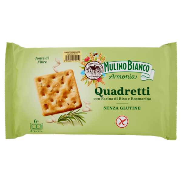 Mulino Bianco Armonia Cracker Senza Glutine Quadretti al Riso e Rosmarino 200g