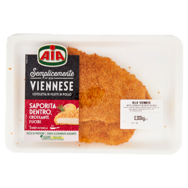 Aia Semplicemente alla Viennese Cotoletta di Filetti di Pollo 0,300 kg