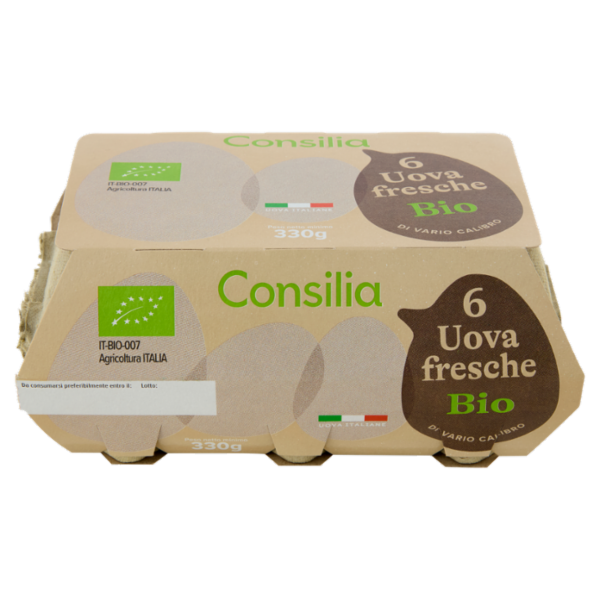 Consilia 6 Uova Fresche di Vario Calibro Biologiche