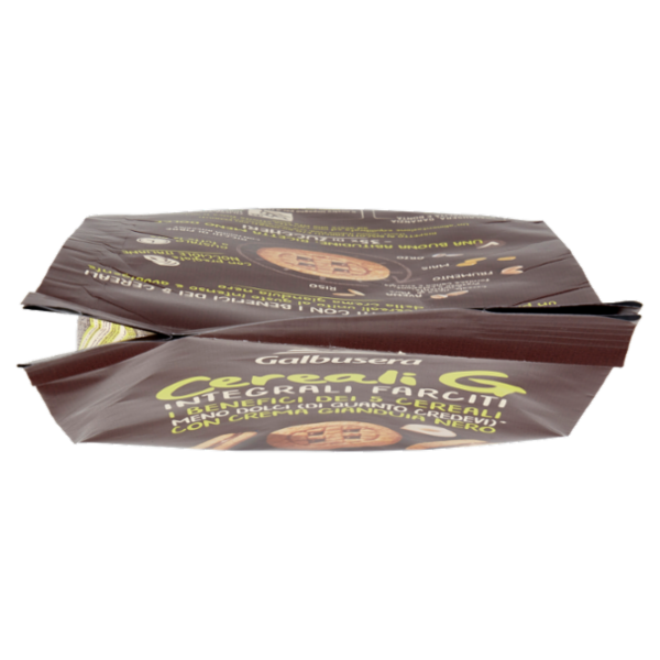 Galbusera Cereali G Integrali Farciti con Crema Gianduia Nero 250 g