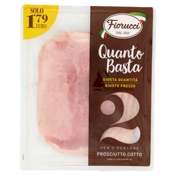 Fiorucci Quanto Basta per 2 Persone Prosciutto Cotto 85 g