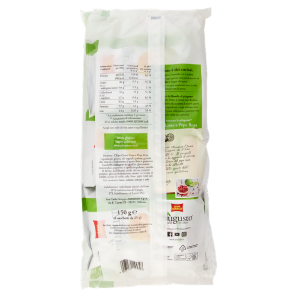 San Carlo piùgusto gusto Lime e Pepe Rosa 6 x 25 g