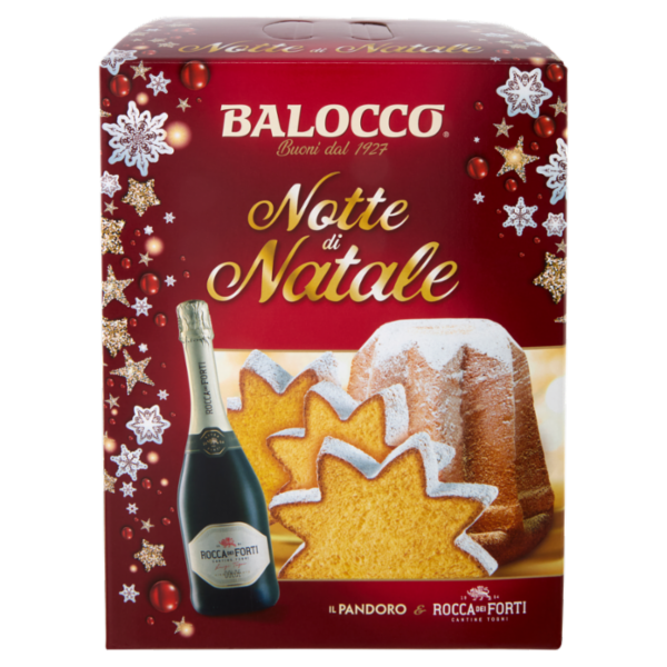 Balocco Notte di Natale il Pandoro 750 g & Rocca dei Forti Vino Spumante Dolce 75 cl