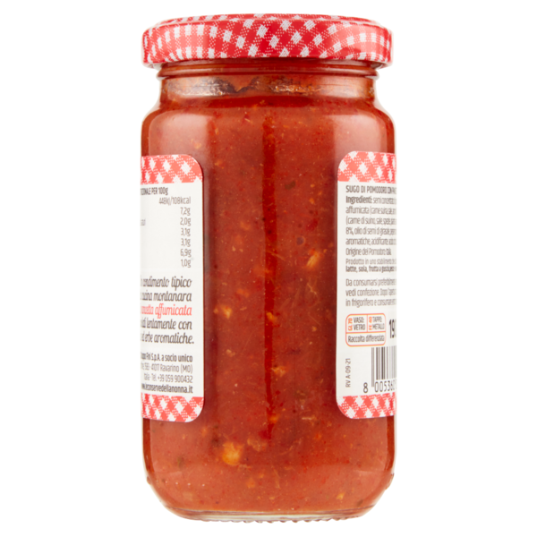 Le Conserve della Nonna Sugo alla montanara con Pancetta e Speck 190 g