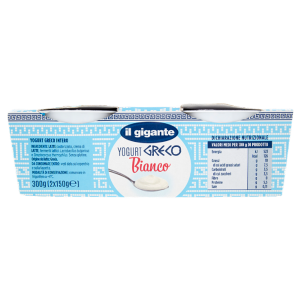 IL GIGANTE Yogurt Greco Bianco 2 x 150 g