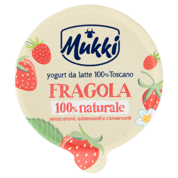 Mukki yogurt da latte 100% Toscano Fragola 100% naturale 115 g