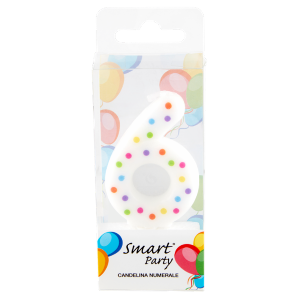 Smart Party Candelina Numerale 6 1 pz