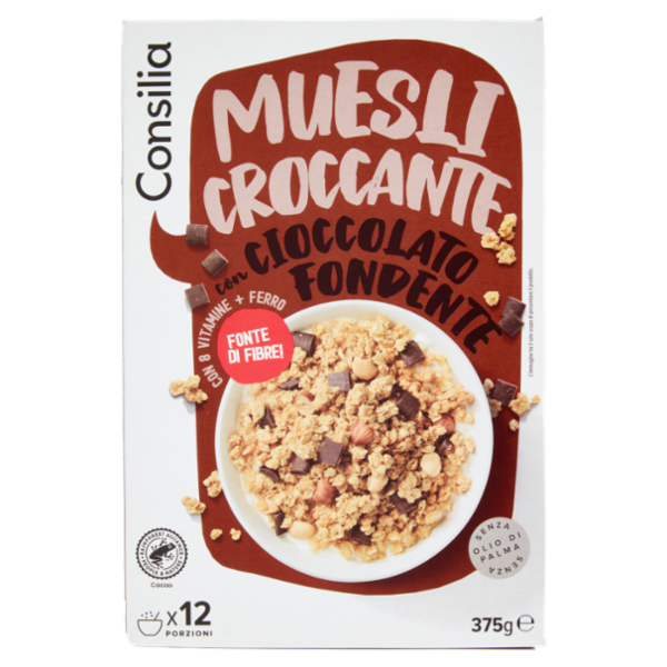 Consilia Muesli croccante con Cioccolato Fondente 375 g