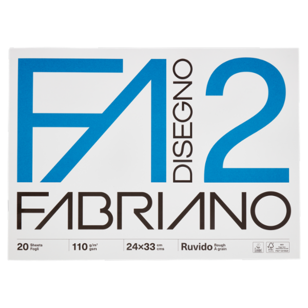 Fabriano Disegno 2 110 g/m² 24x33 cm Ruvido 20 Fogli