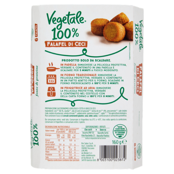 Vegetale 100% 6 Falafel di Ceci 160 g