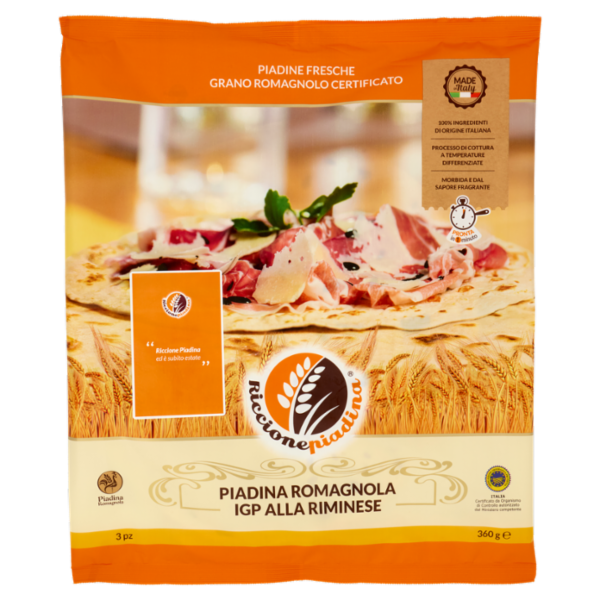 Riccionepiadina Piadina Romagnola IGP alla Riminese 3pz 360 g