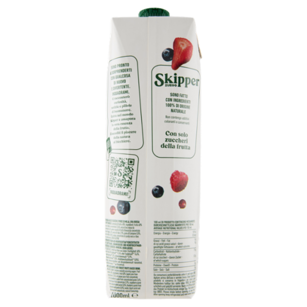 Zuegg Skipper Frutti del Bosco Senza zuccheri aggiunti 1000 ml