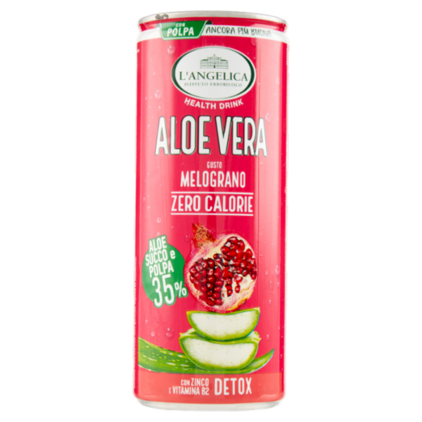 L'Angelica Health Drink Aloe Vera Gusto Melograno Zero Calorie Detox 240 ml