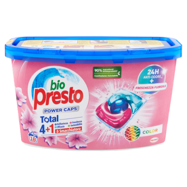 BIO PRESTO Power Caps Color 18 Lavaggi 18 x 12 g