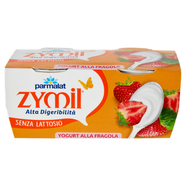 ZYMIL Alta Digeribilità Senza Lattosio Yogurt alla Fragola 2 x 125 g