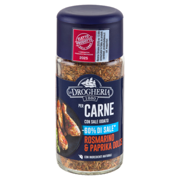La Drogheria 1880 per Carne con Sale Iodato Rosmarino & Paprika 45 g