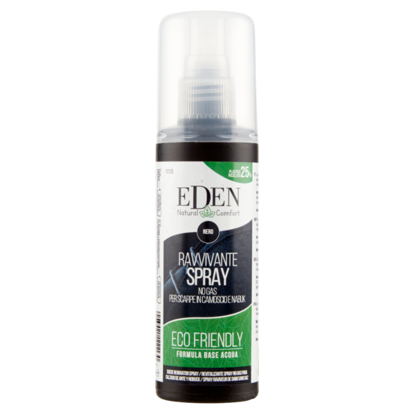 Eden Natural Comfort Nero Ravvivante Spray No Gas per Scarpe in Camoscio e Nabuk 100 ml