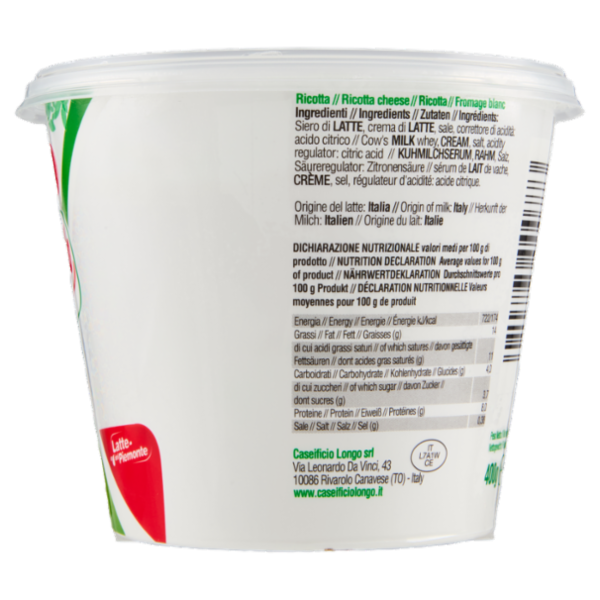 Caseificio Longo Ricotta del Boscaiolo 400 g