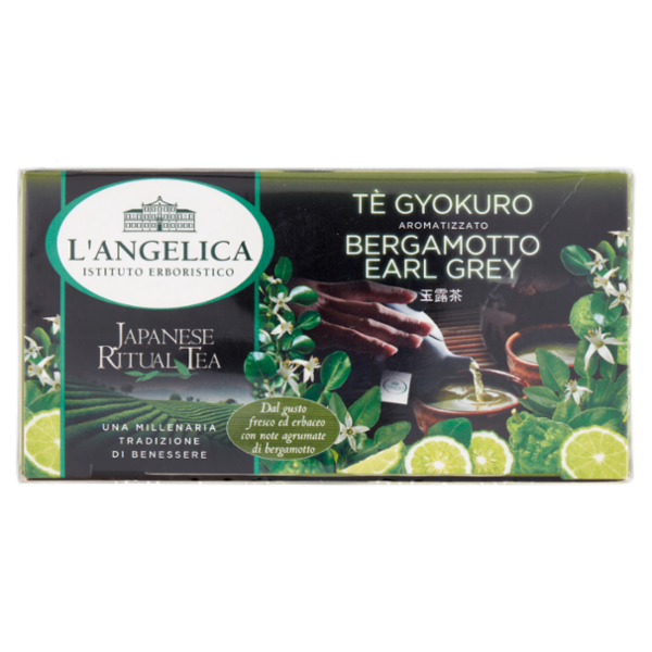 L'Angelica Japanese Ritual Tea Tè Gyokuro Aromatizzato Bergamotto Earl Grey 15 Filtri 22,5 g