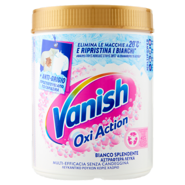 Vanish Oxi Action Multipower Polvere bianca Smacchiatore bucato 1 kg
