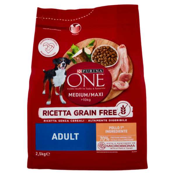 PURINA ONE Medium/Maxi Grain Free Adult Pollo 2,5 kg