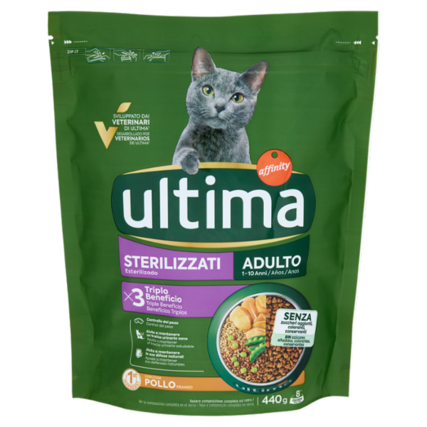 ultima Cat Sterilizzati Adulto 1-10 Anni con Pollo 440 g