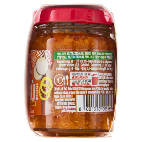 Polli Ragù Vegetale di Peperoni e Melanzane 2 x 90 g