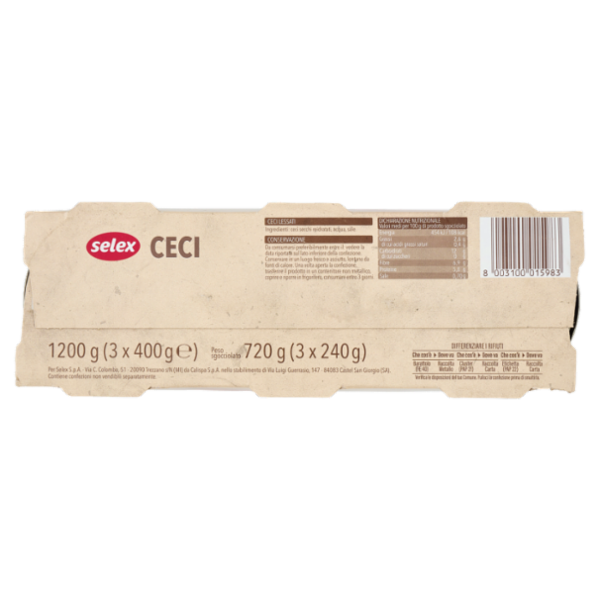 Selex Ceci Lessati 3x400 g