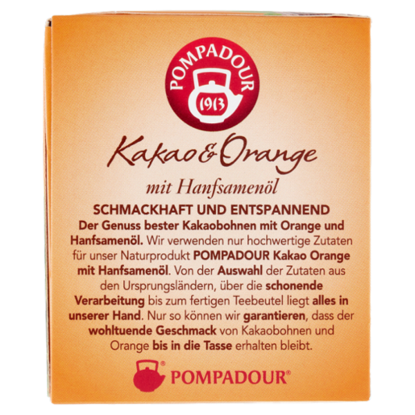 Pompadour Infuso Cacao Arancia con Canapa* 20 x 1,8 g
