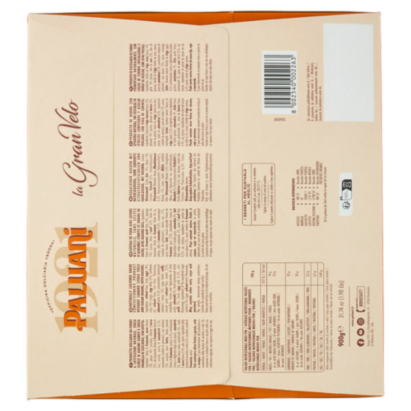 Paluani la Gran Velo la Colomba Zero Canditi 900 g