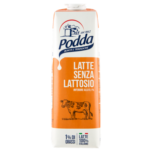 Podda Latte Senza Lattosio 1% di Grassi 1 litro