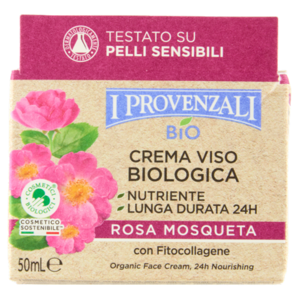 I Provenzali Bio Crema Viso Biologica Rosa Mosqueta 50 mL