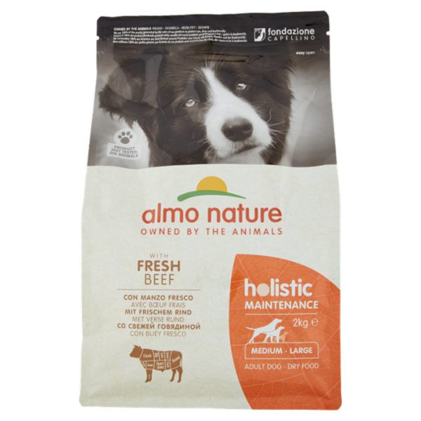 almo nature holistic Maintenance Medium-Large Adult Dog con Manzo Fresco 2 kg