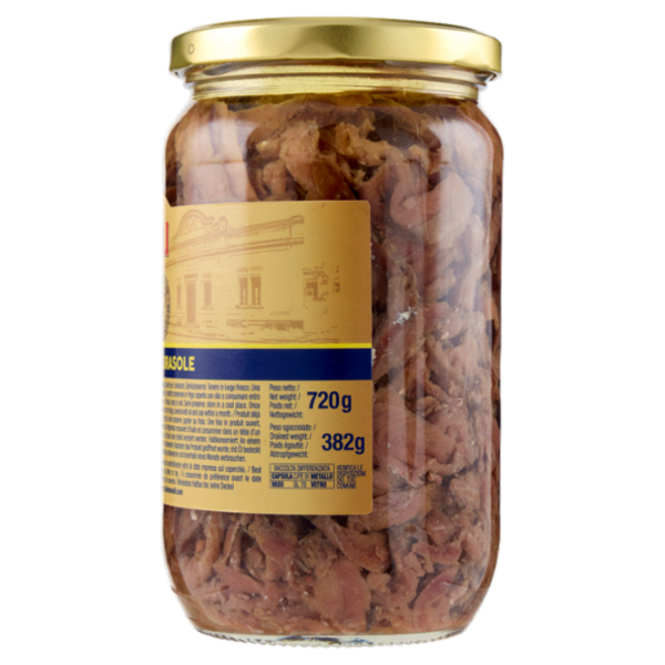 Rizzoli Linea Catering Filetti di Alici in Pezzi in Olio di Semi di Girasole 720 g