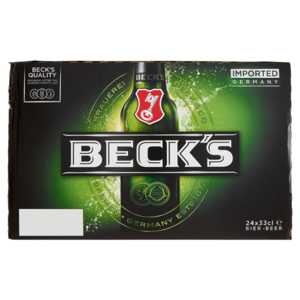BECK'S Birra pilsner tedesca bottiglia 24x33cl