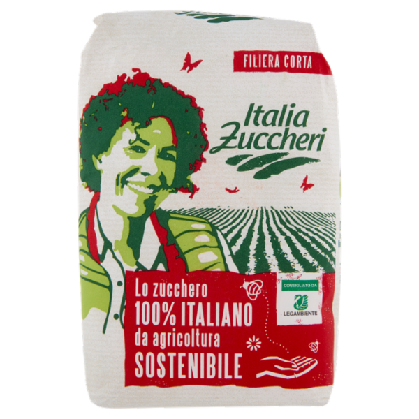 Italia Zuccheri - zucchero semolato 100% italiano da agricoltura sostenibile 1kg
