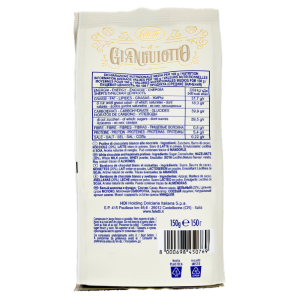 feletti I Classici il Gianduiotto Bianco 150 g