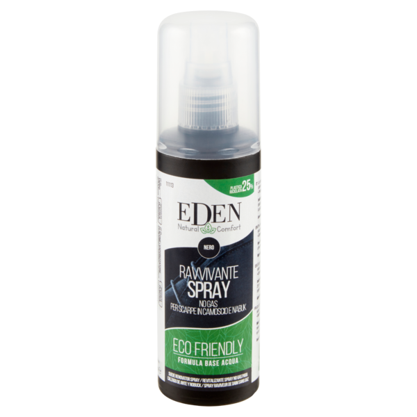 Eden Natural Comfort Nero Ravvivante Spray No Gas per Scarpe in Camoscio e Nabuk 100 ml
