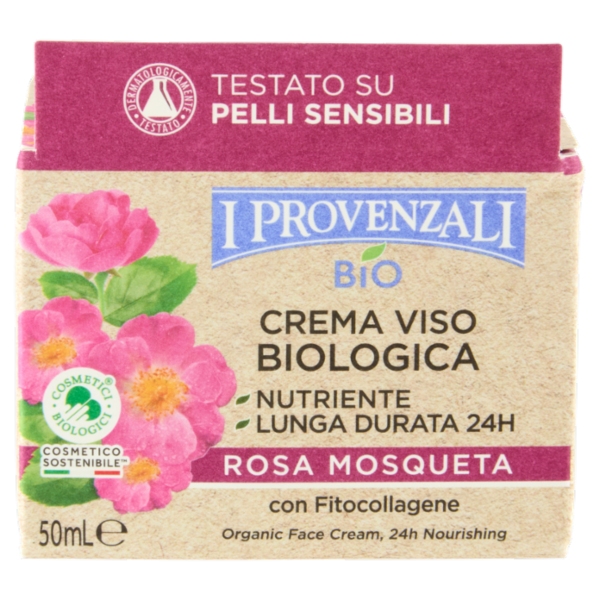 I Provenzali Bio Crema Viso Biologica Rosa Mosqueta 50 mL