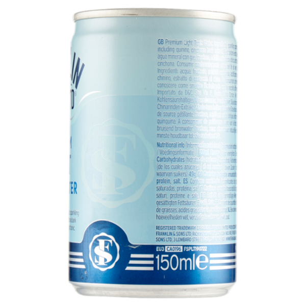 Franklin & Sons Ltd Premium Light Tonic Water 150 ml