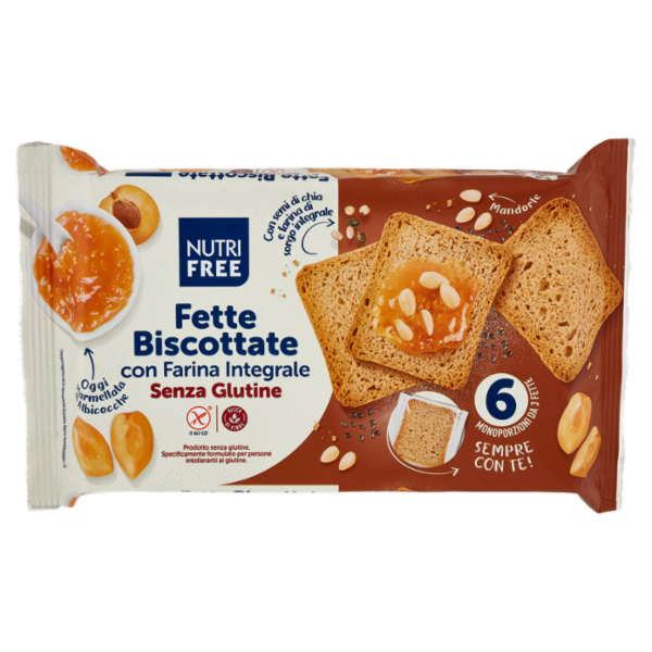 Nutrifree Fette Biscottate con Farina Integrale Senza Glutine 225 g