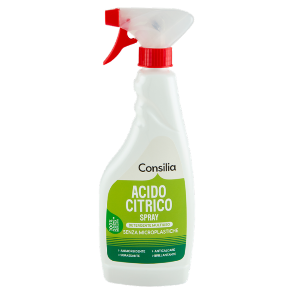 Consilia Acido Citrico Spray Detergente Multiuso senza Microplastiche 500 ml