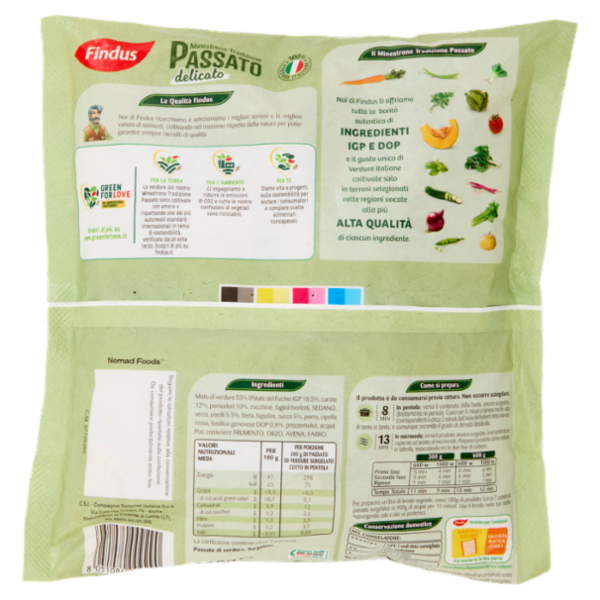 Findus Minestrone Tradizione Passato Delicato - con Verdure IGP e DOP 600 g